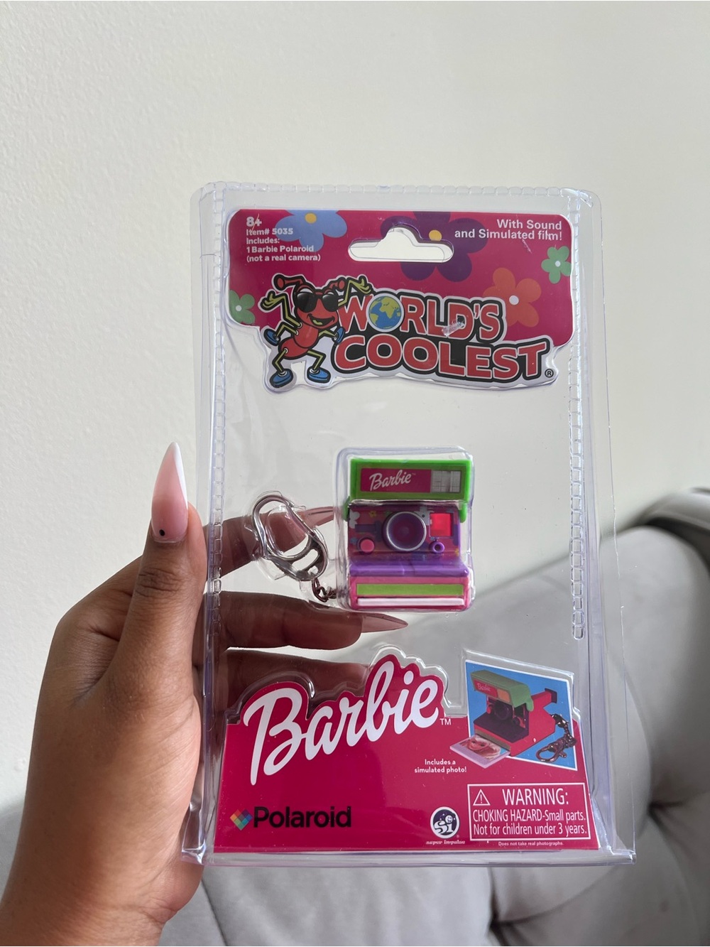 Barbie Mini Polaroid Charm in Pink, Green & Purple